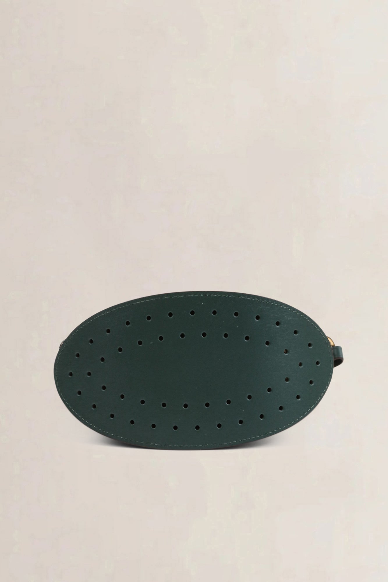 Delvaux Forest Green Box Leather Pin Toy Bucket Top Handle Bag