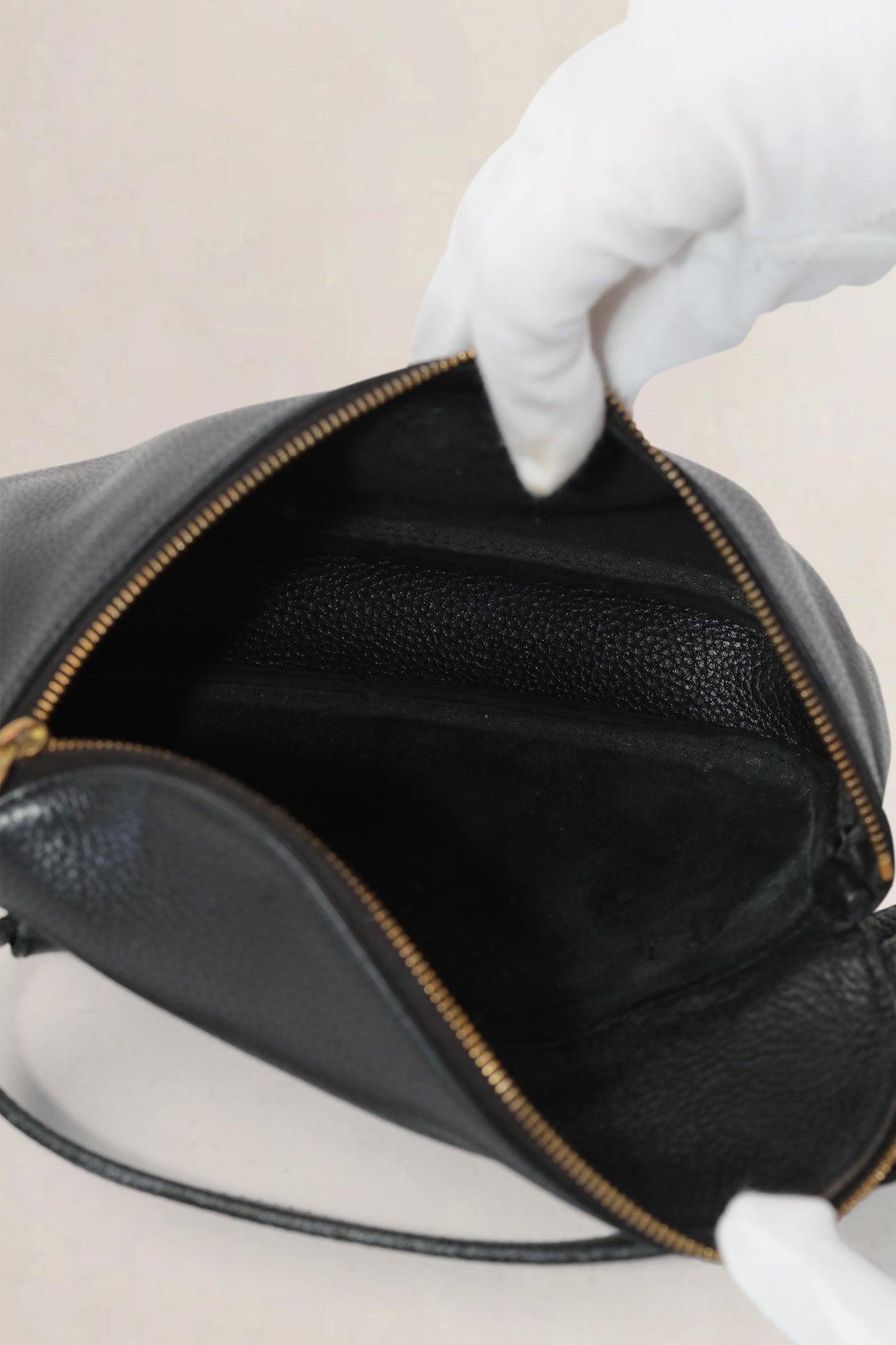 Delvaux Black Musette Belt Bag