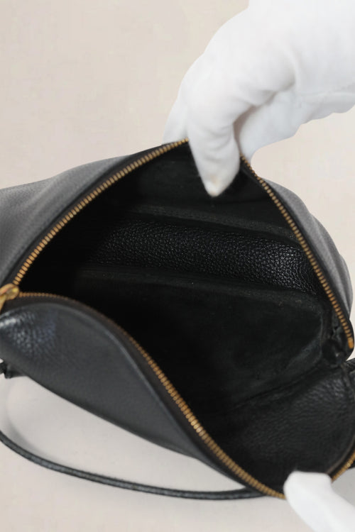 Delvaux Black Musette Belt Bag