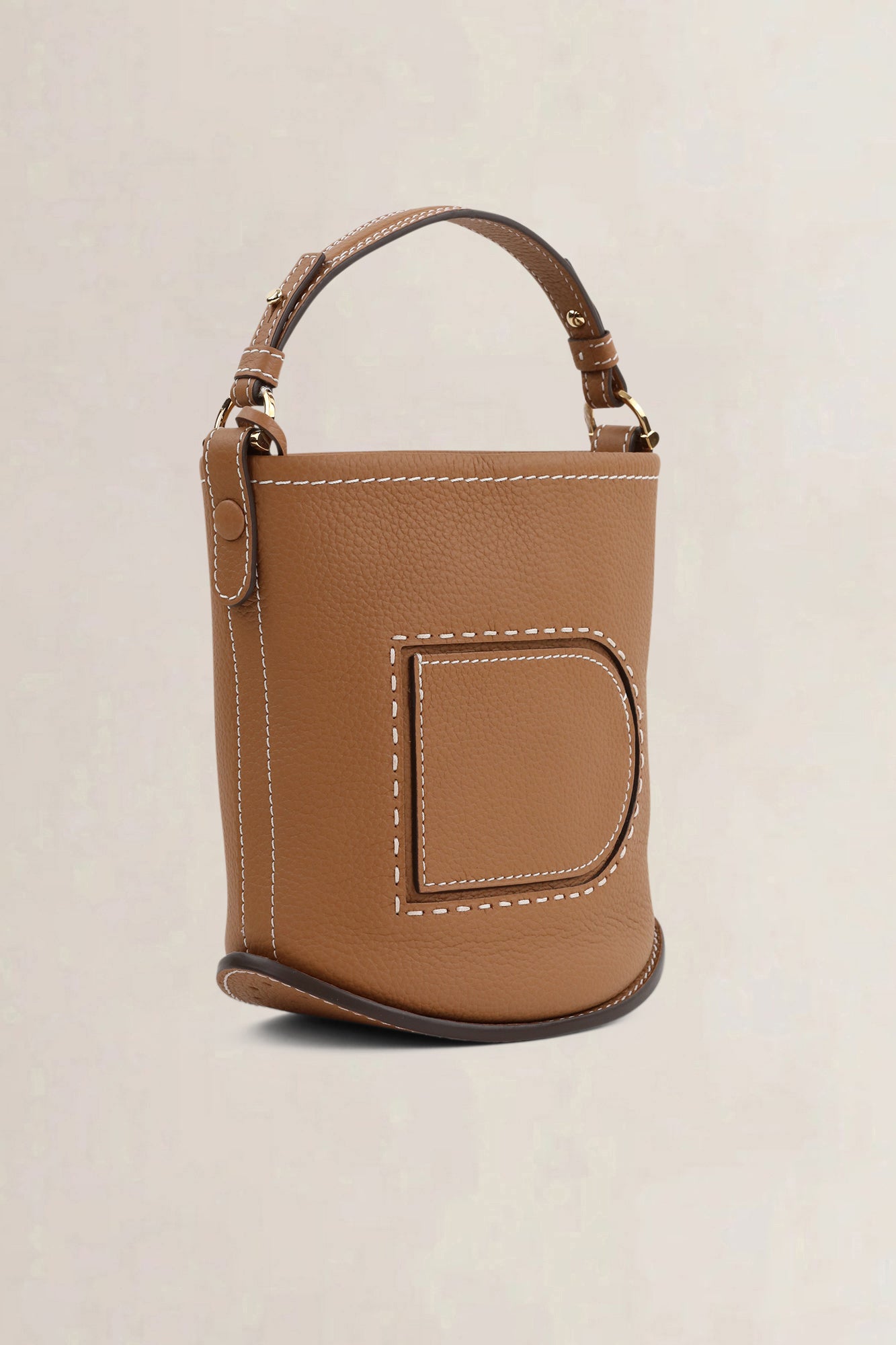 Delvaux Pin Mini Bucket Surpiqué Top Handle Bag