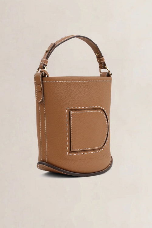 Delvaux Pin Mini Bucket Surpiqué Top Handle Bag
