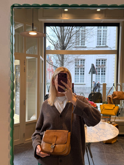 Delvaux Vintage Cognac Crossbody Bag