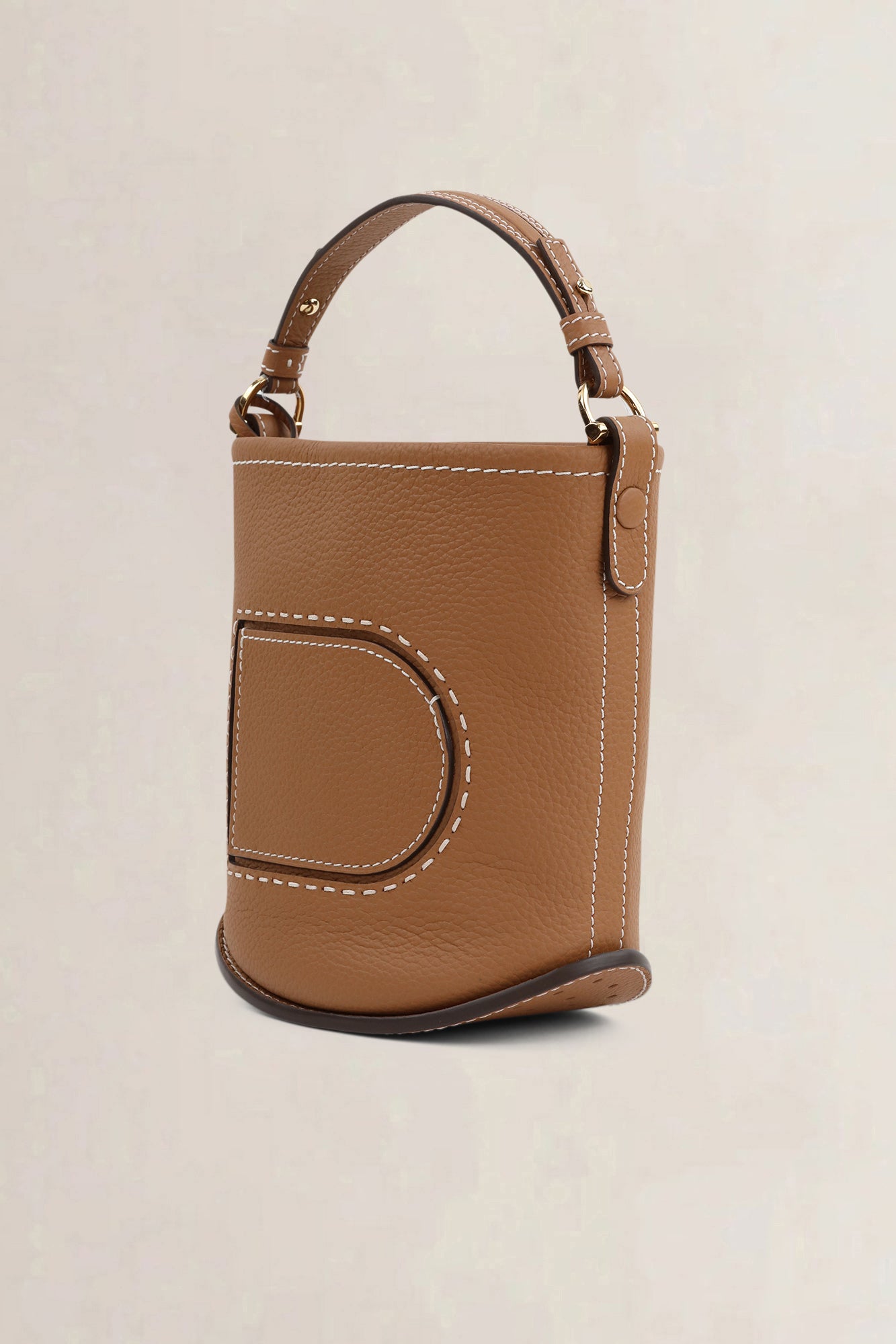 Delvaux Pin Mini Bucket Surpiqué Top Handle Bag