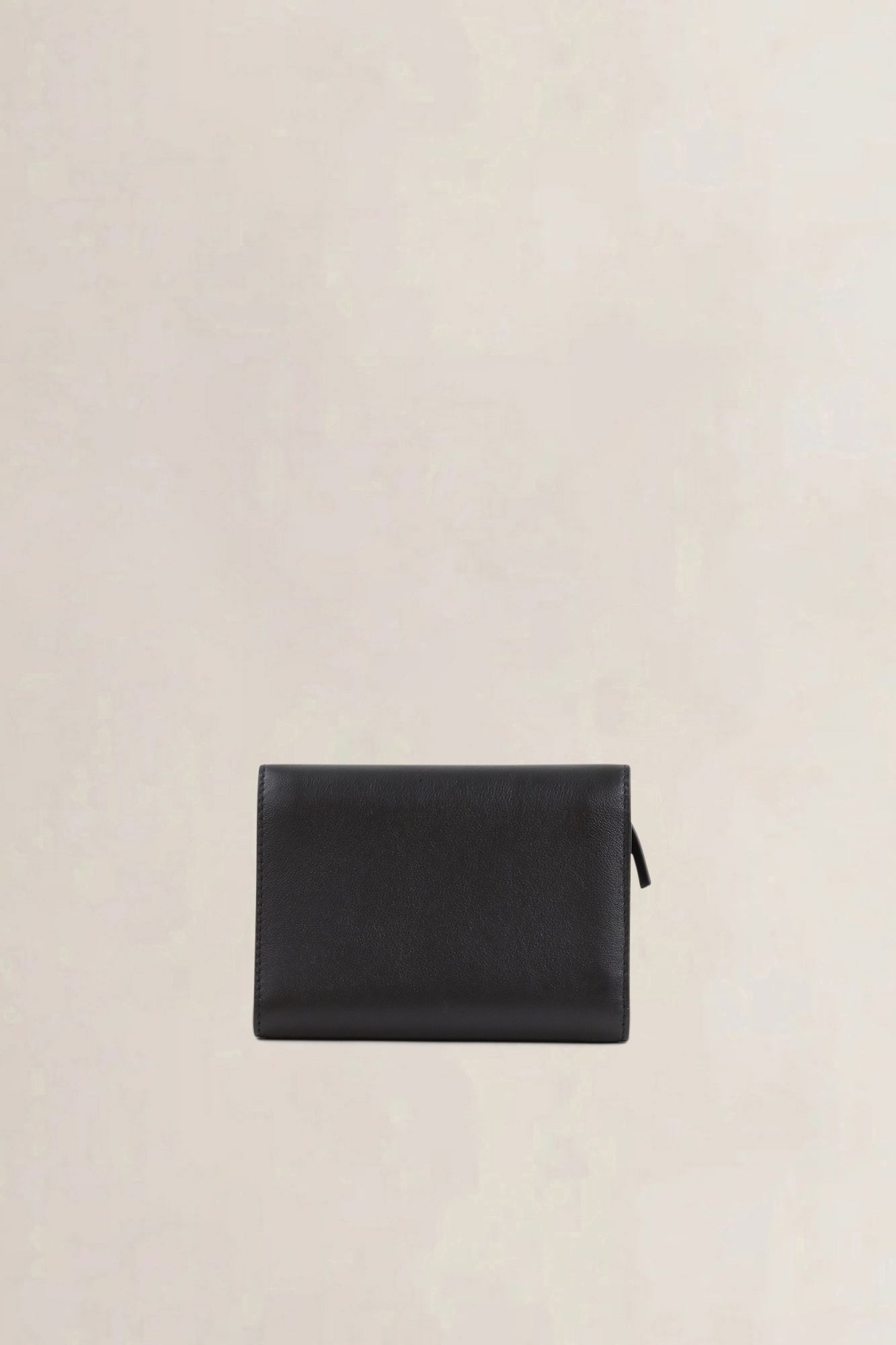 Delvaux Black Tempête Compact Leather Wallet
