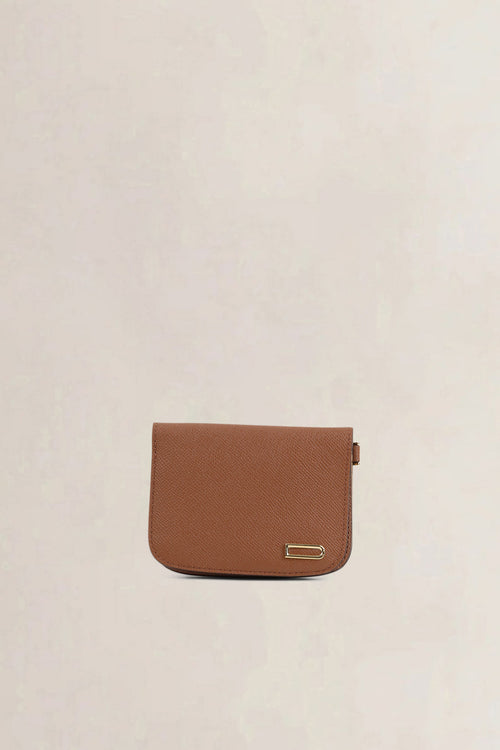 Delvaux Tan Compact Vagabond Wallet