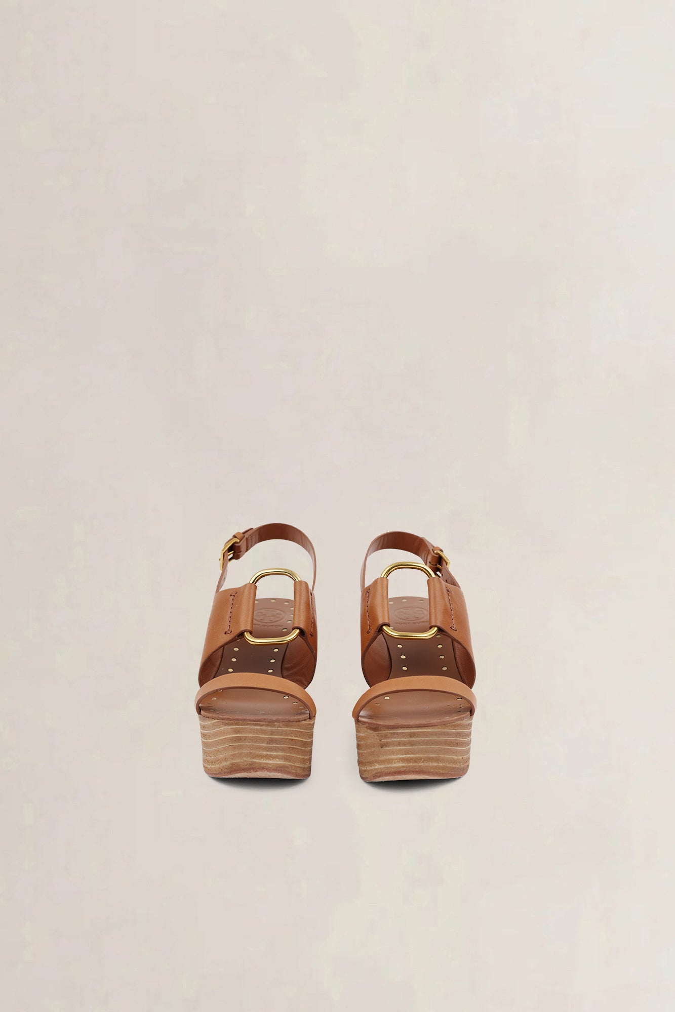 Tory Burch Brown Wedge Sandals
