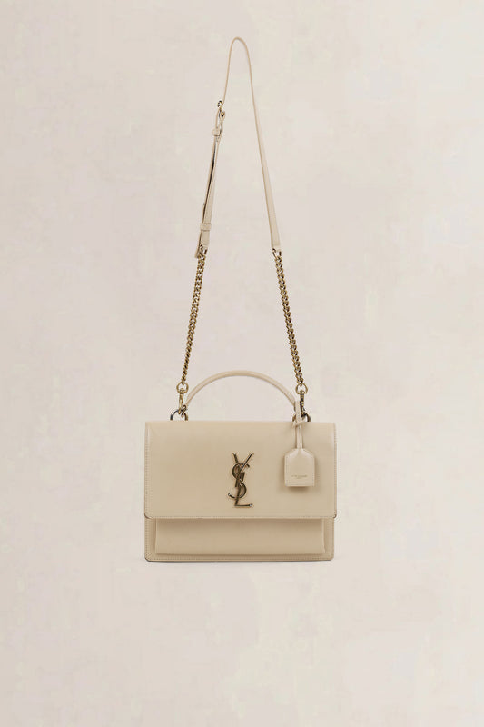 YSL Beige Sunset Medium Crossbody Bag