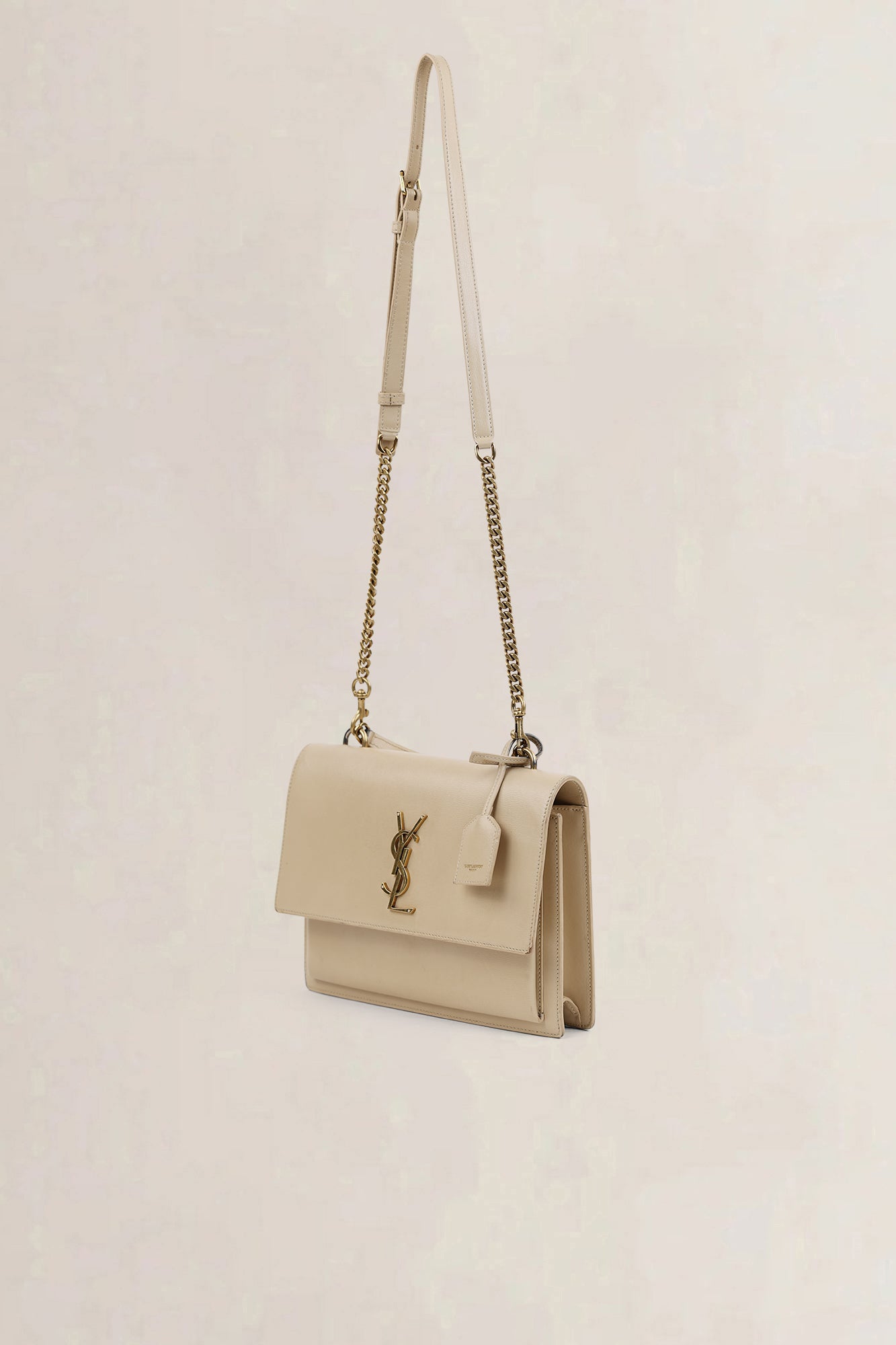 YSL Beige Sunset Medium Crossbody Bag