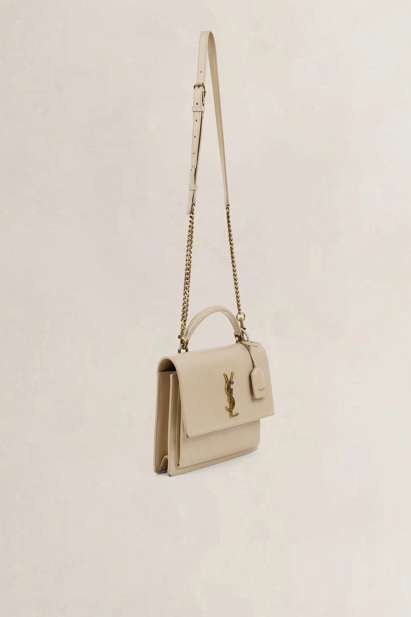 YSL Beige Sunset Medium Crossbody Bag