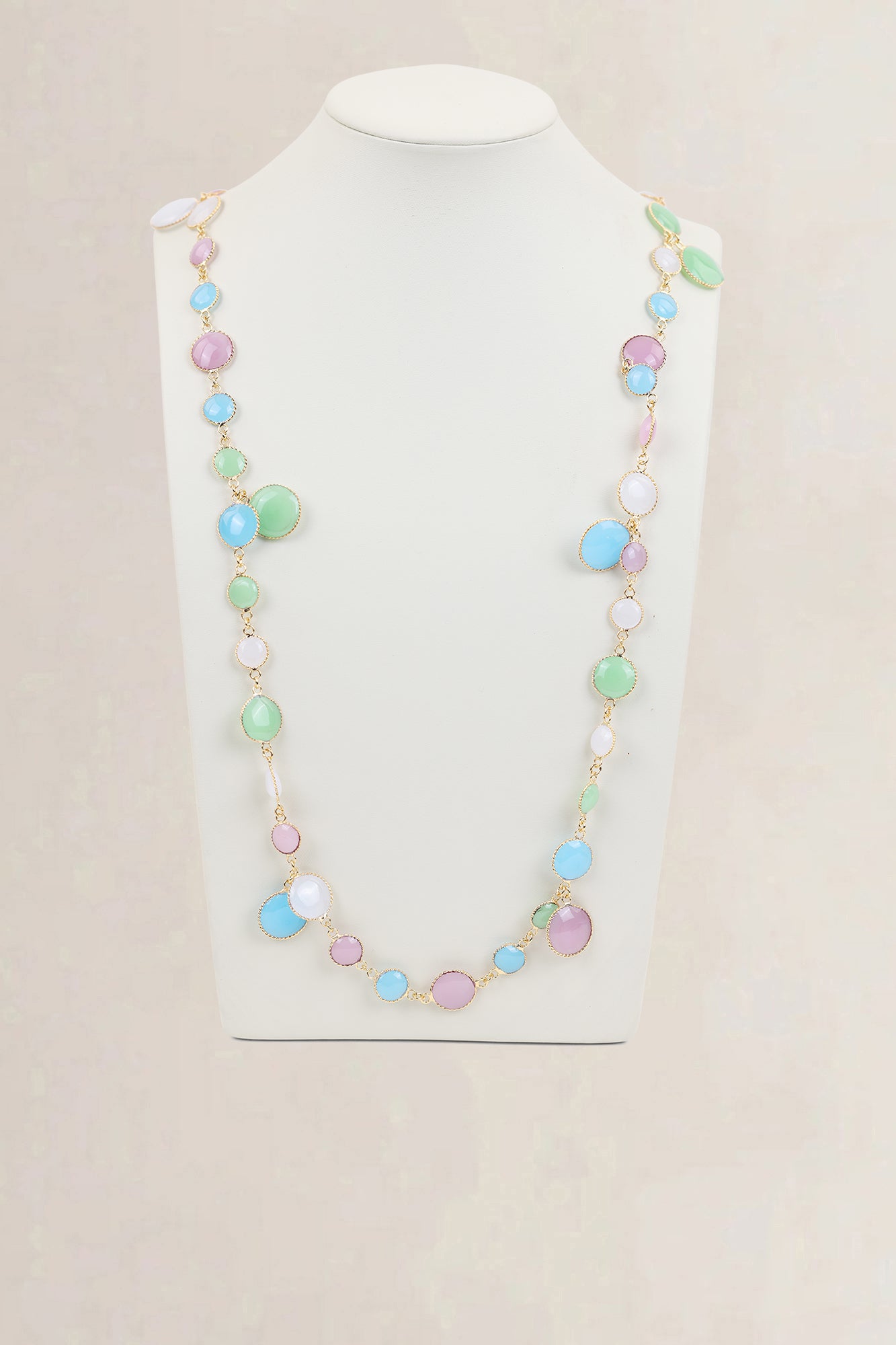 Pastel Poured Glass Necklace