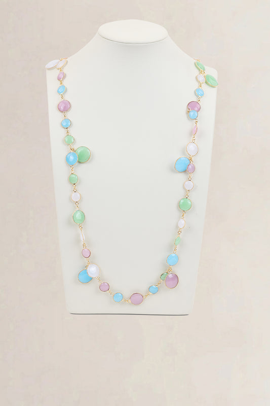 Pastel Poured Glass Necklace