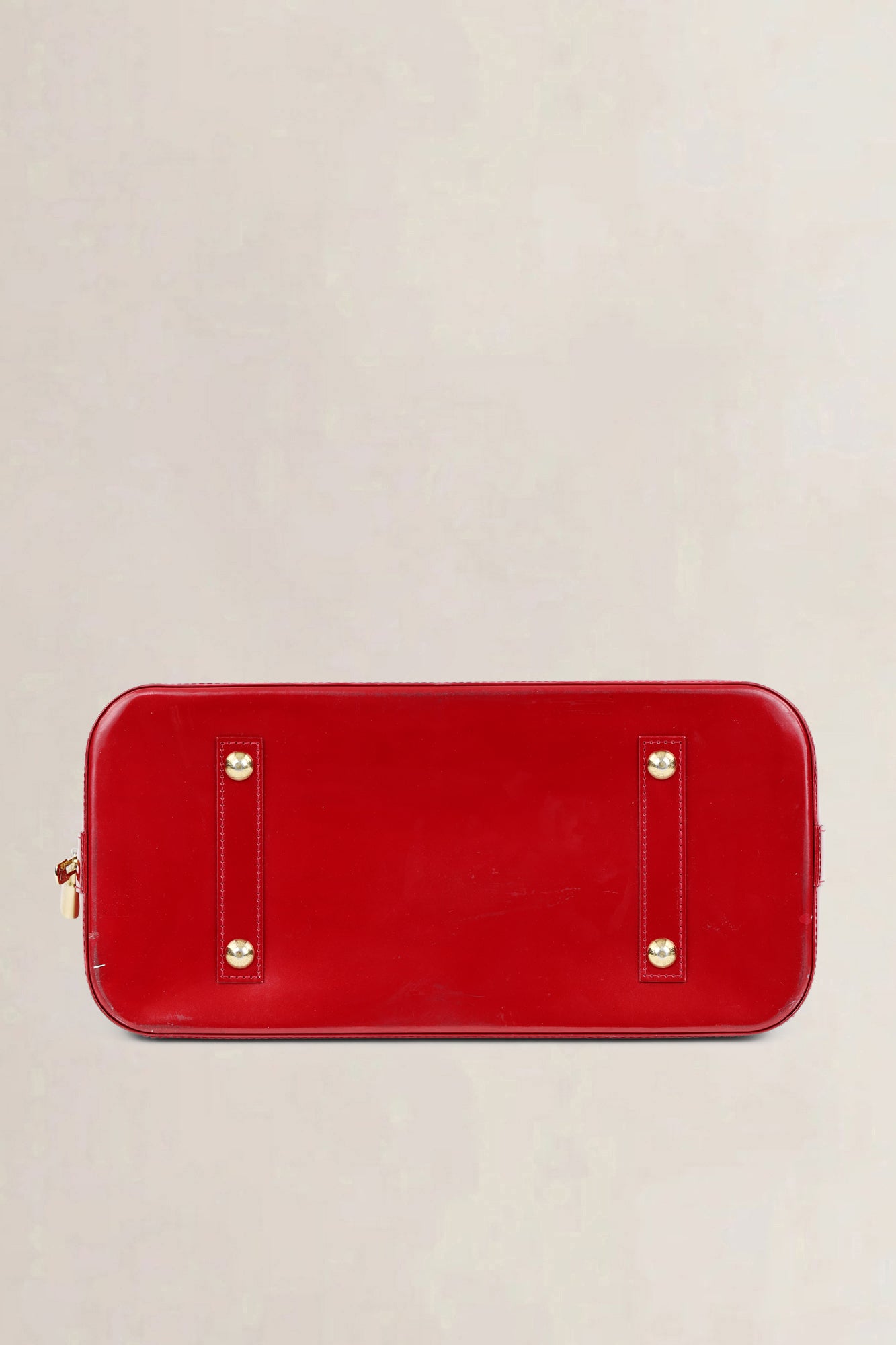 Louis Vuitton Red Patent Leather Alma GM Top Handle Bag