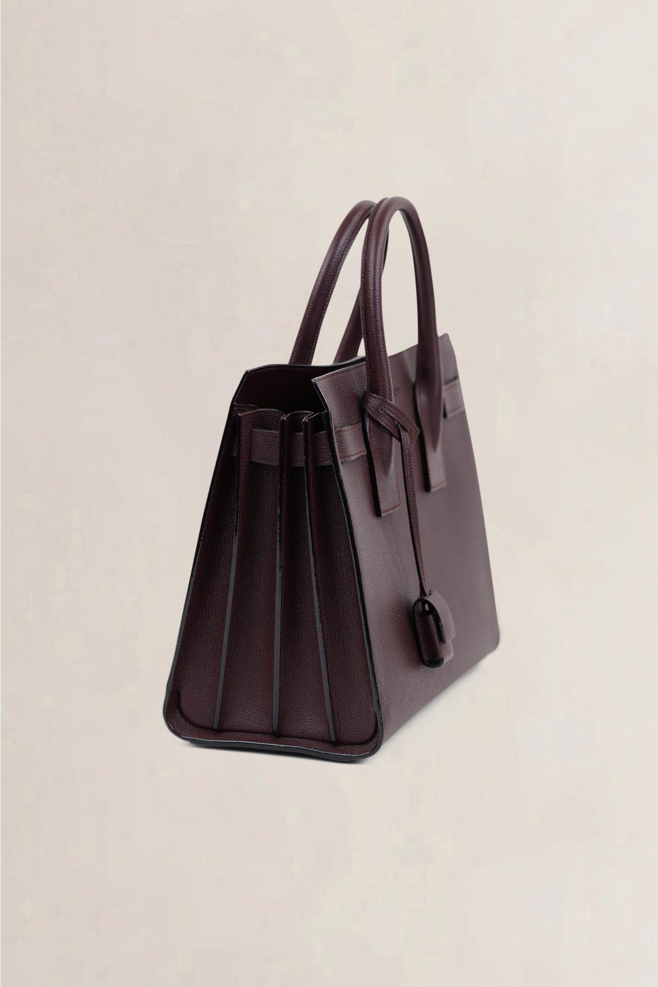 Saint Laurent Dark Burgundy Sac De Jour Top Handle Bag