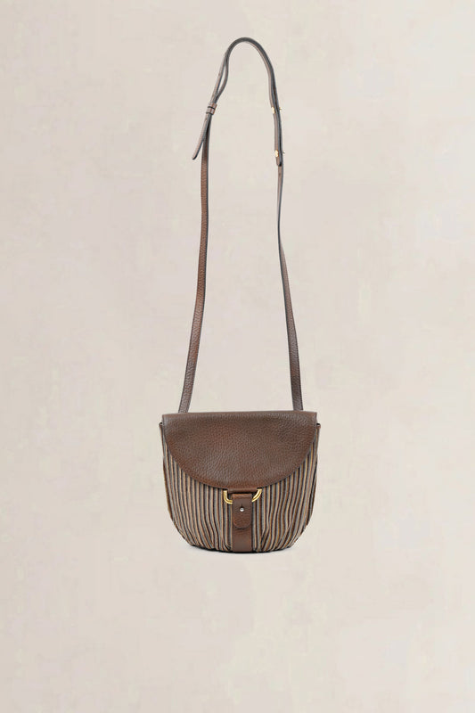 Delvaux Brown Toile De Cuir Listrac PM Crossbody Bag