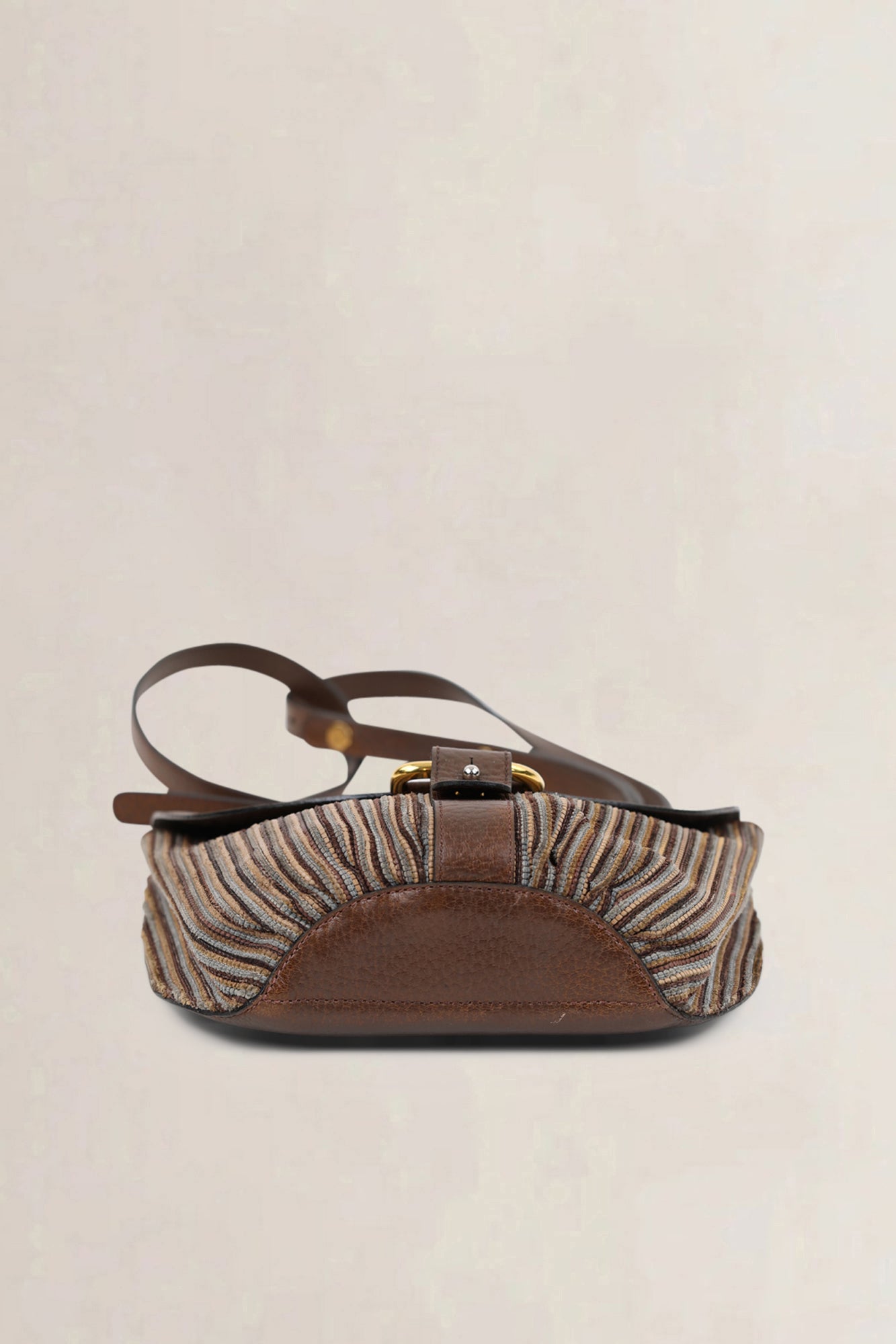 Delvaux Brown Toile De Cuir Listrac PM Crossbody Bag