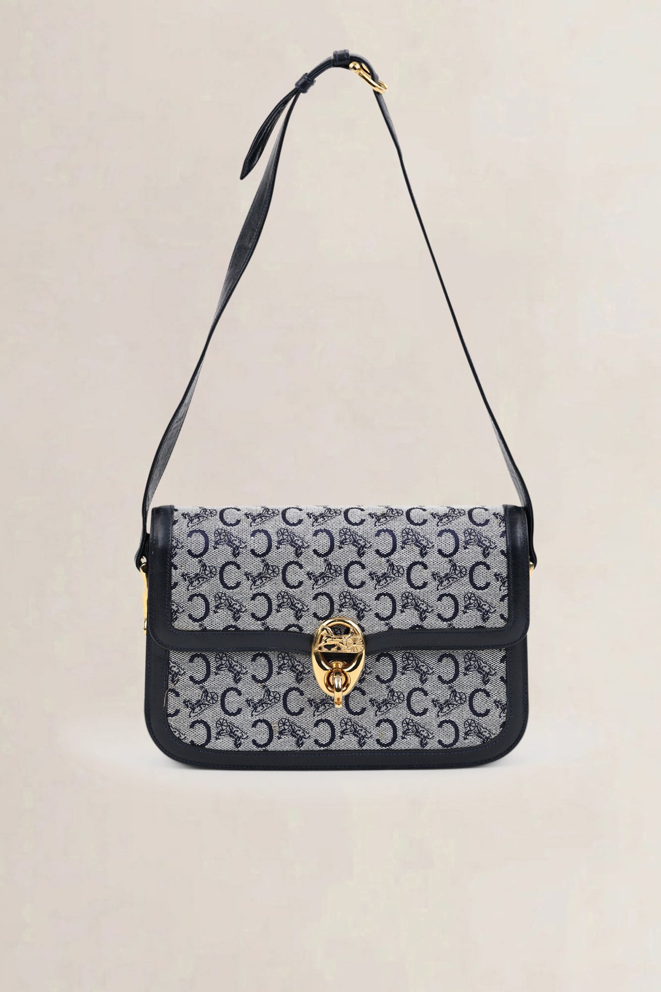 Céline Blue Monogram Crossbody Bag
