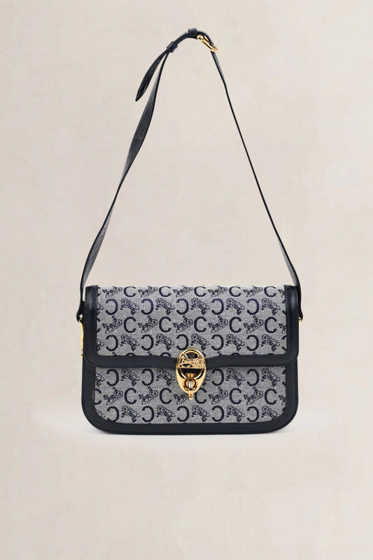 Céline Blue Monogram Crossbody Bag