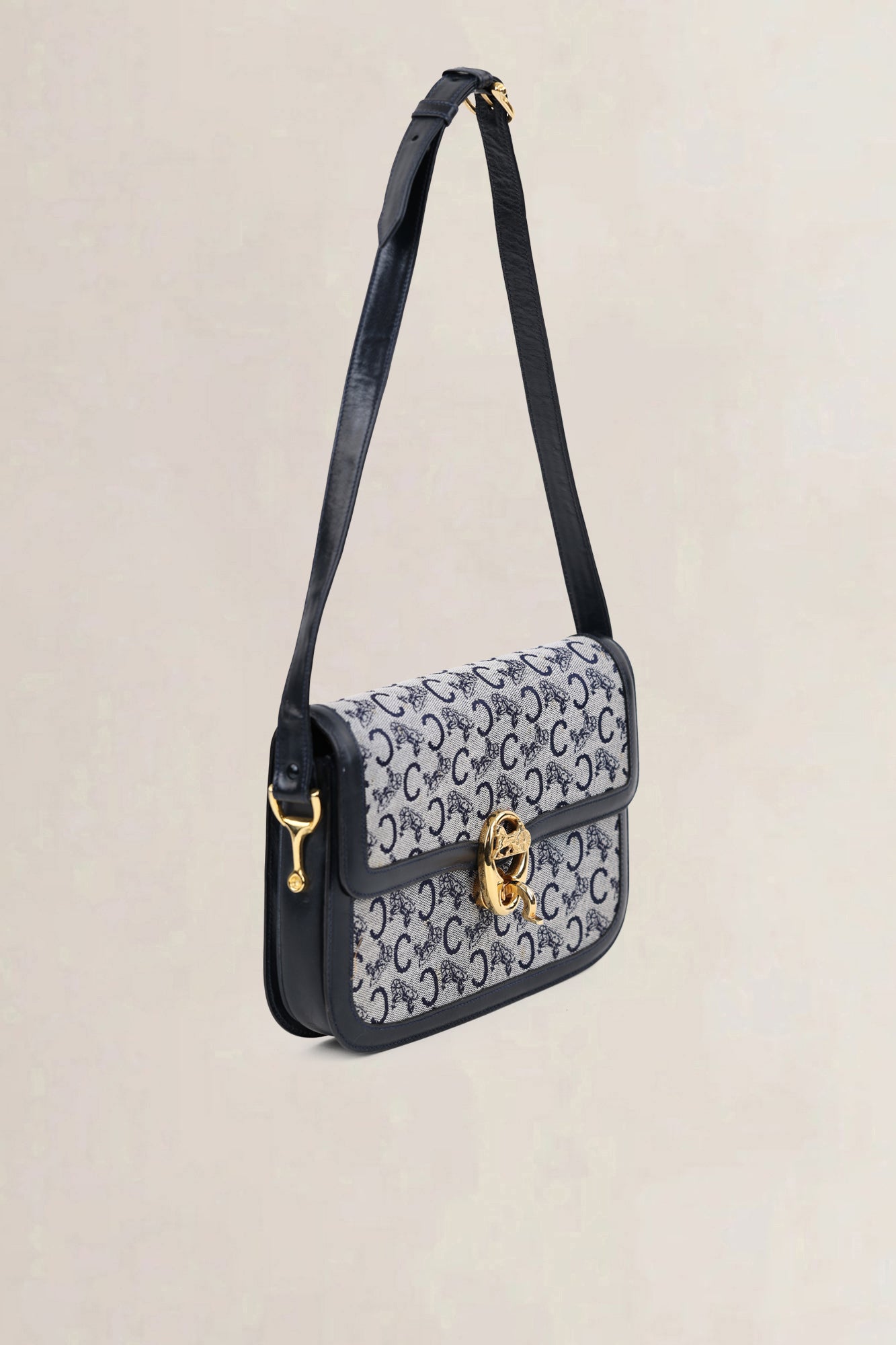 Céline Blue Monogram Crossbody Bag