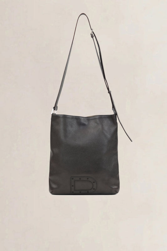 Delvaux Brown Le Louise Baudrier GM Crossbody Bag