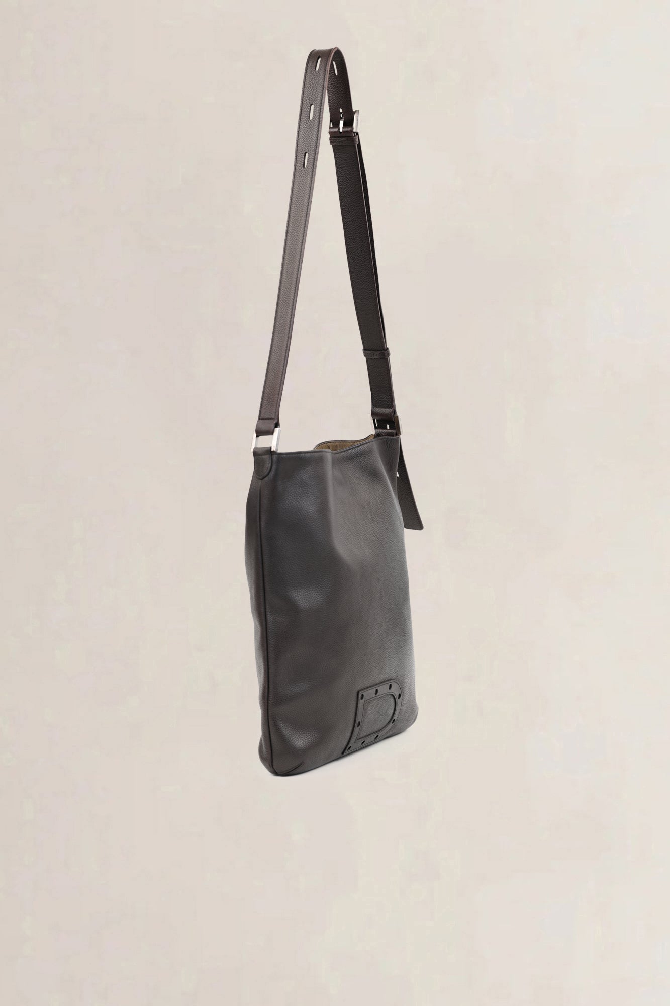 Delvaux Brown Le Louise Baudrier GM Crossbody Bag