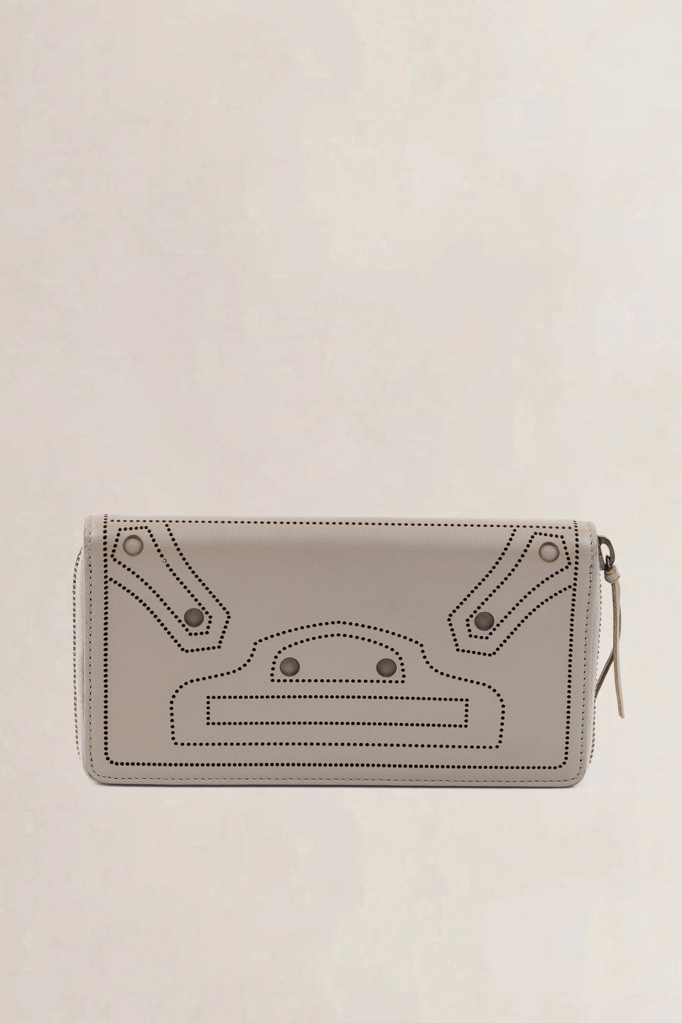Balenciaga Beige Blackout Flap Wallet
