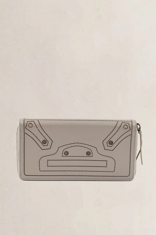 Balenciaga Beige Blackout Flap Wallet