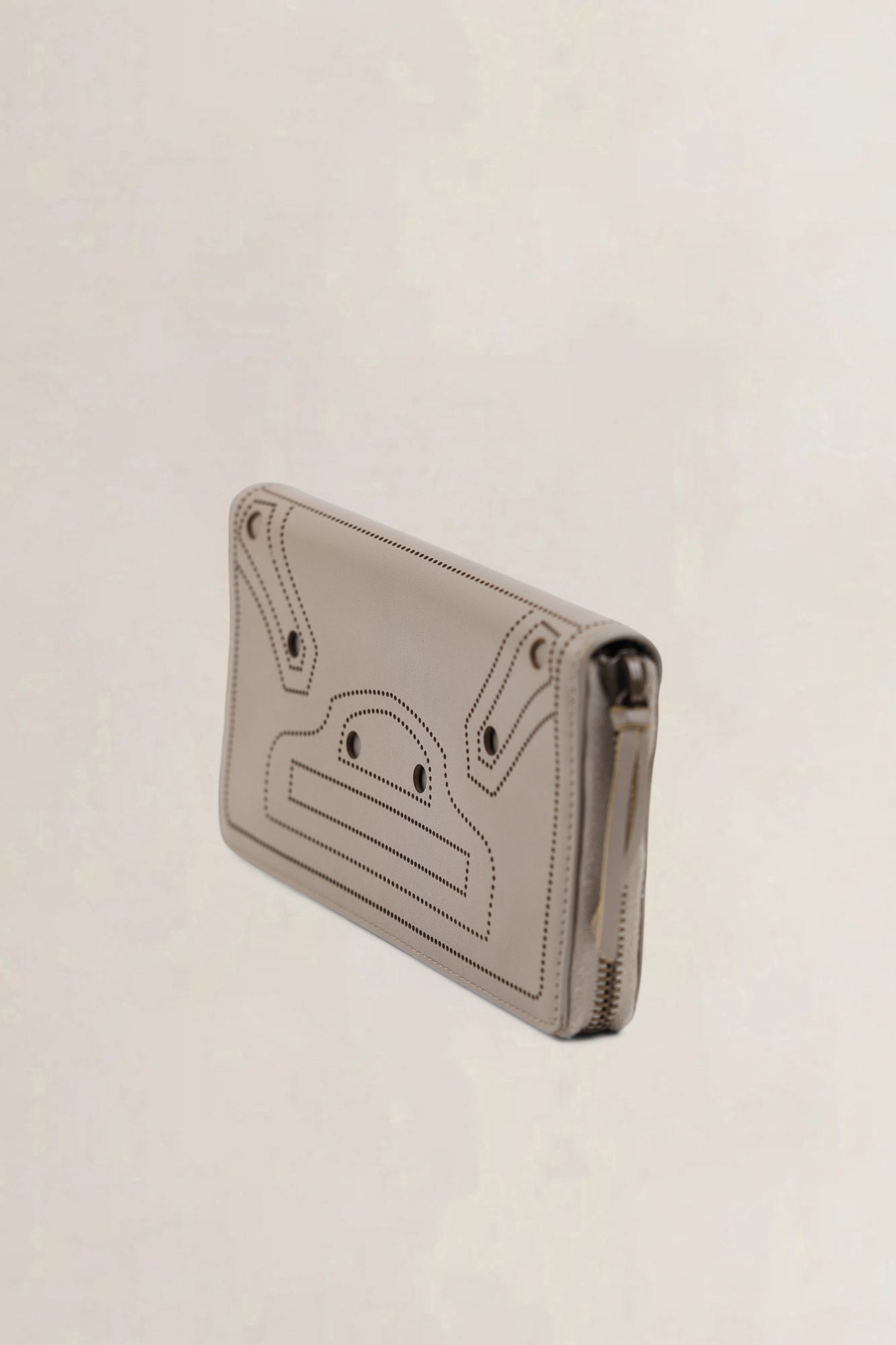 Balenciaga Beige Blackout Flap Wallet