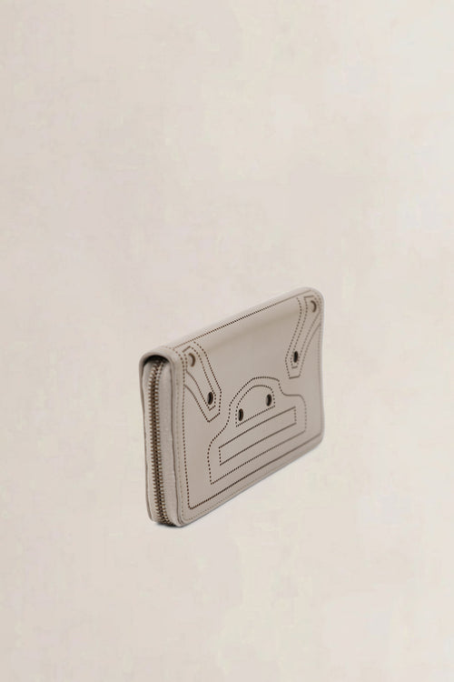 Balenciaga Beige Blackout Flap Wallet