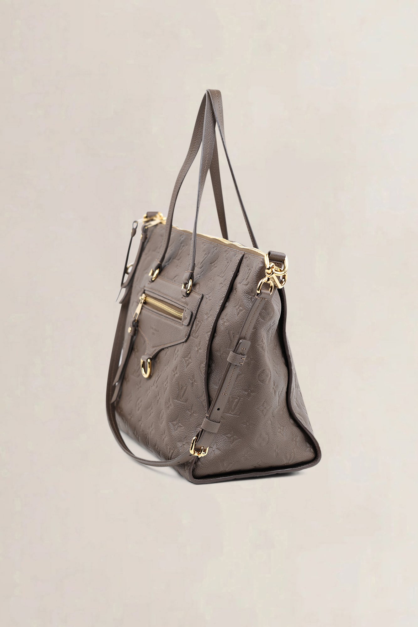 Louis Vuitton Taupe Lumineuse Empreinte Monogram Shoulder Bag