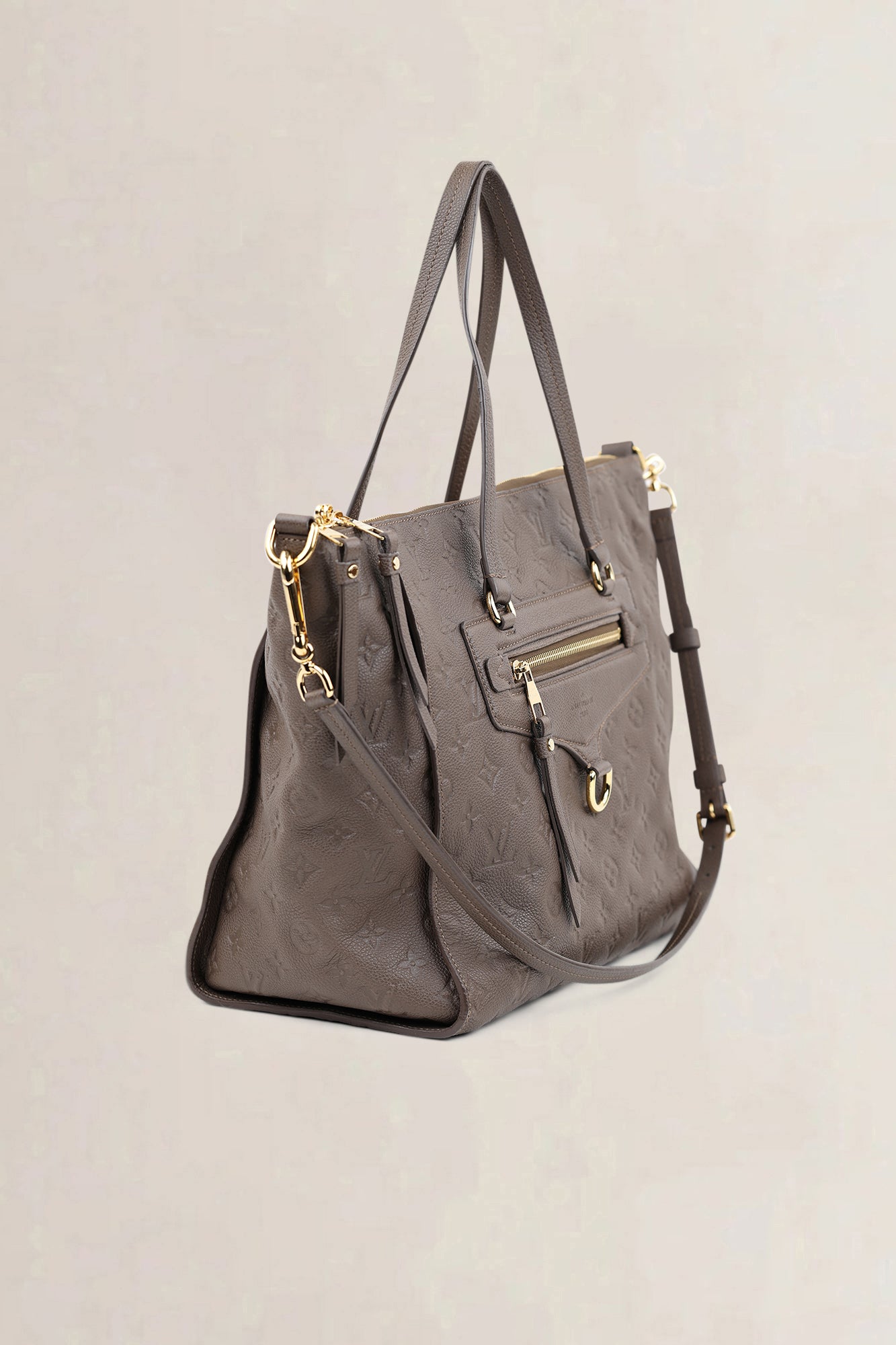 Louis Vuitton Taupe Lumineuse Empreinte Monogram Shoulder Bag