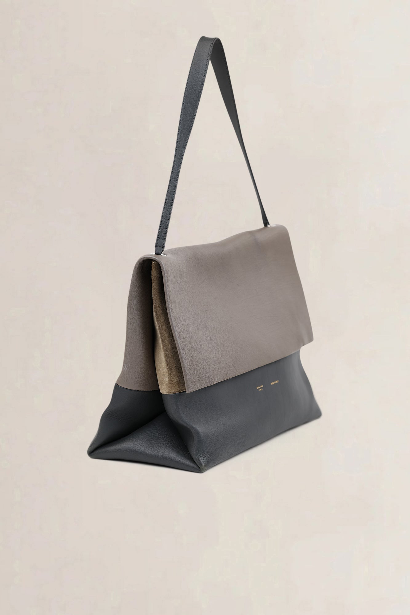 Céline Taupe/Charcoal All Soft Shoulder Bag