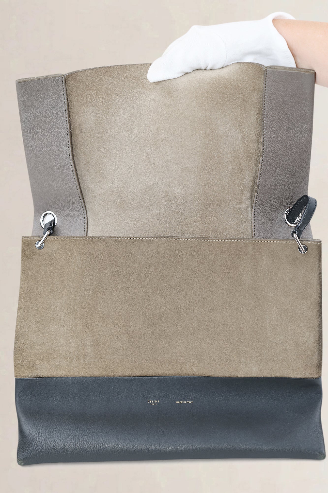 Céline Taupe/Charcoal All Soft Shoulder Bag