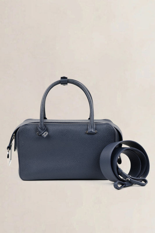 Delvaux Navy Blue Cool Box MM Crossbody Bag
