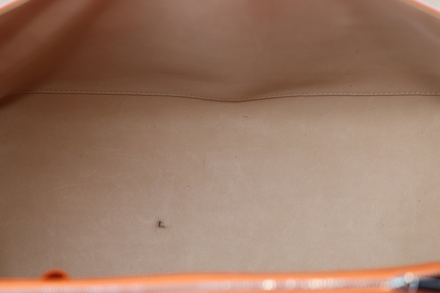 Delvaux Orange Brillant Double Poignée Shoulder Bag