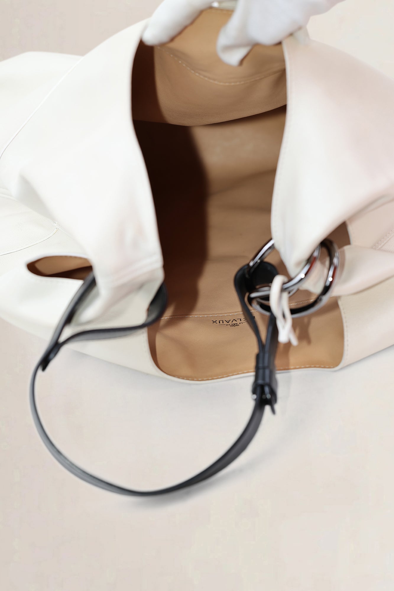 Delvaux White/Black Givry With Me Shoulder Bag