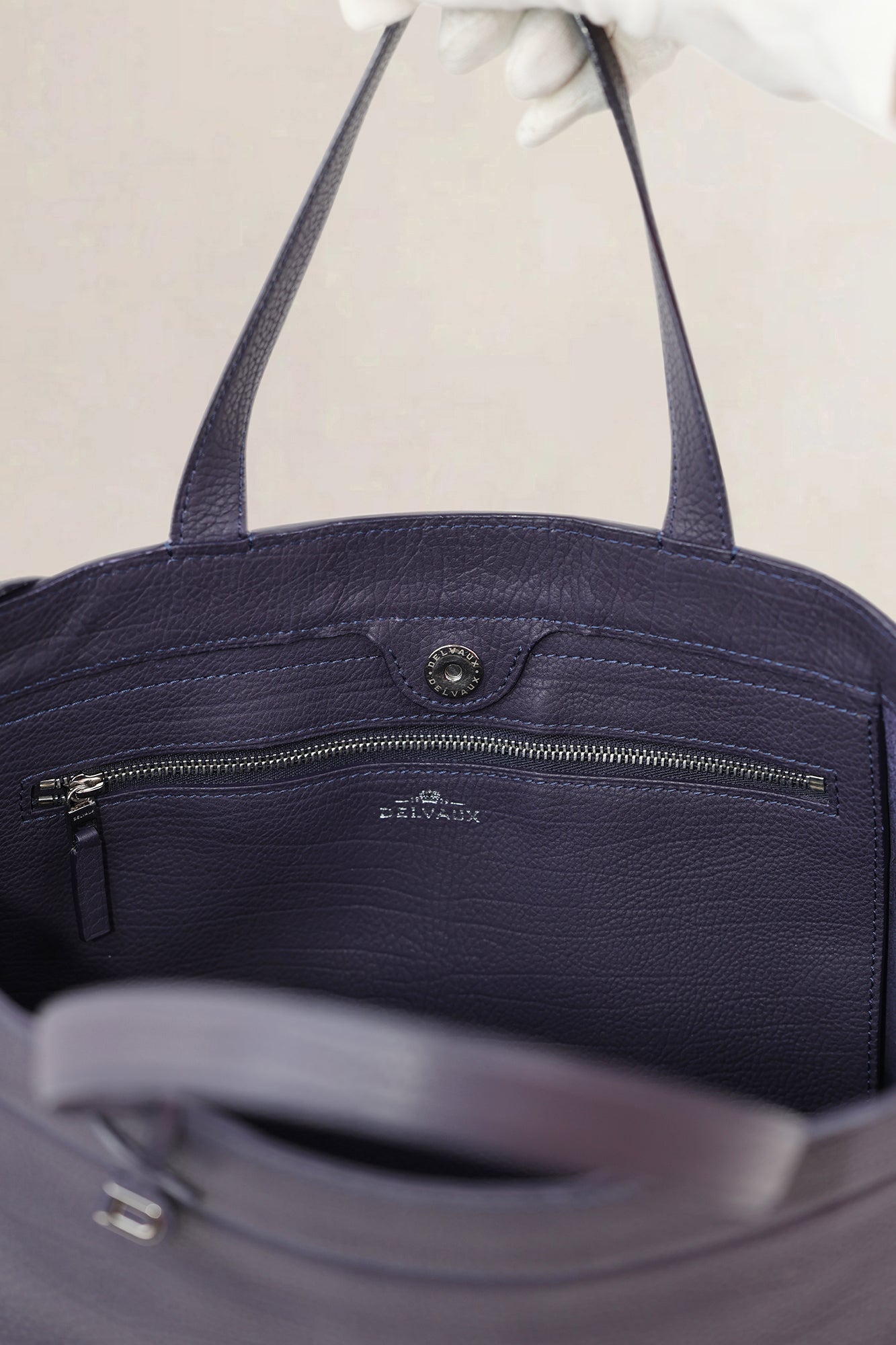 Delvaux Indigo Le Pin Cabas Crossbody Bag