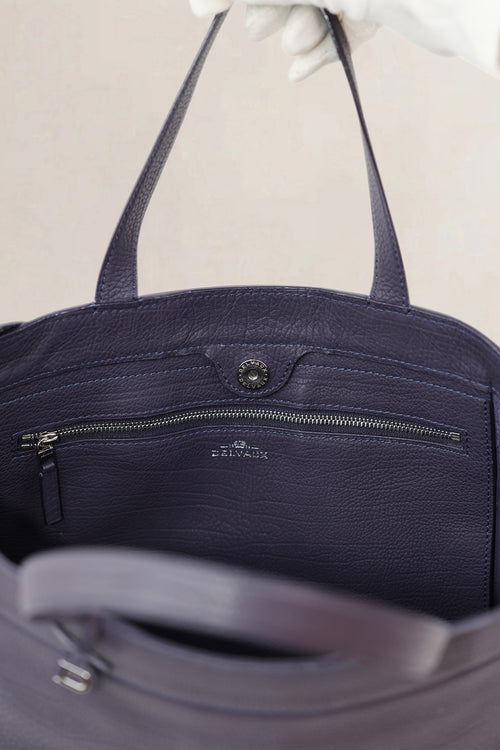 Delvaux Indigo Le Pin Cabas Crossbody Bag