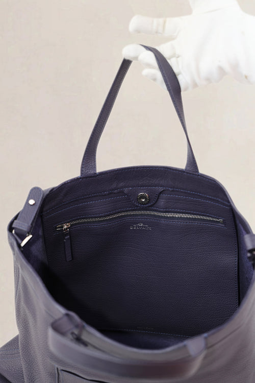 Delvaux Indigo Le Pin Cabas Crossbody Bag