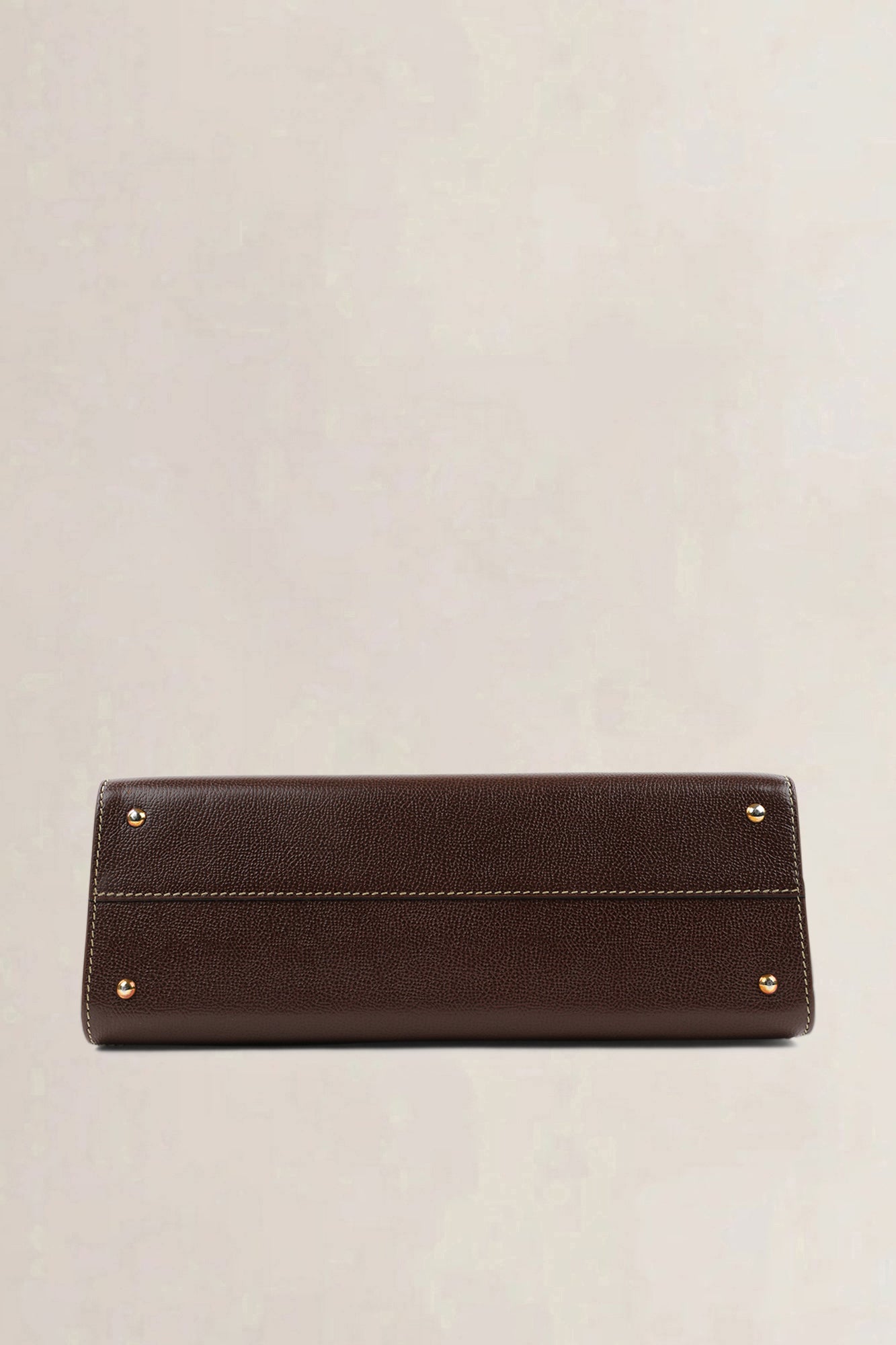 Sac top handle Delvaux Classico GM en cuir jumping calf brun