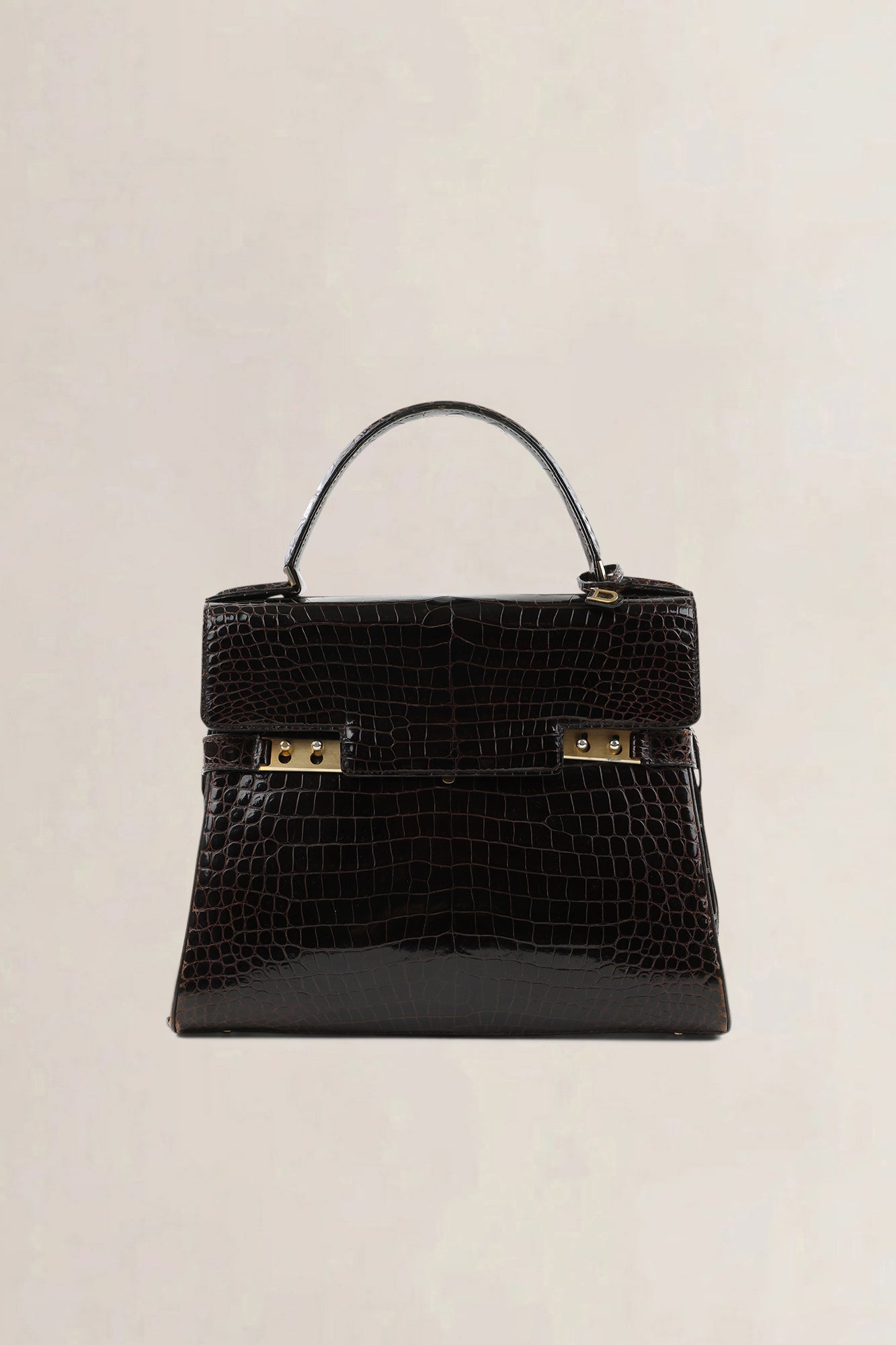 Delvaux Tempête PM brown crocodile — vintage