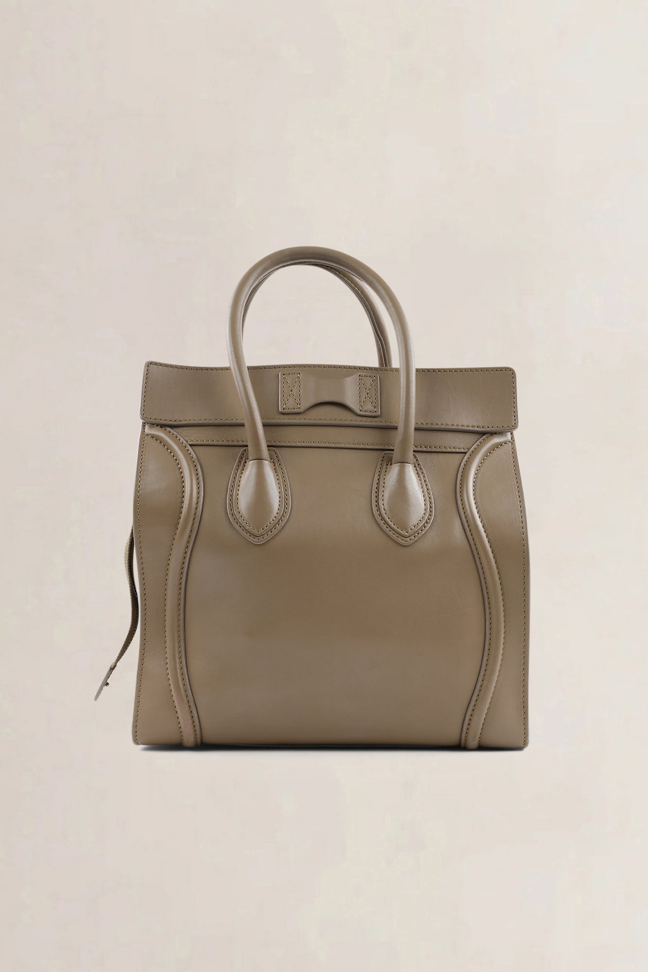 Sac Céline Luggage Mini en cuir taupe