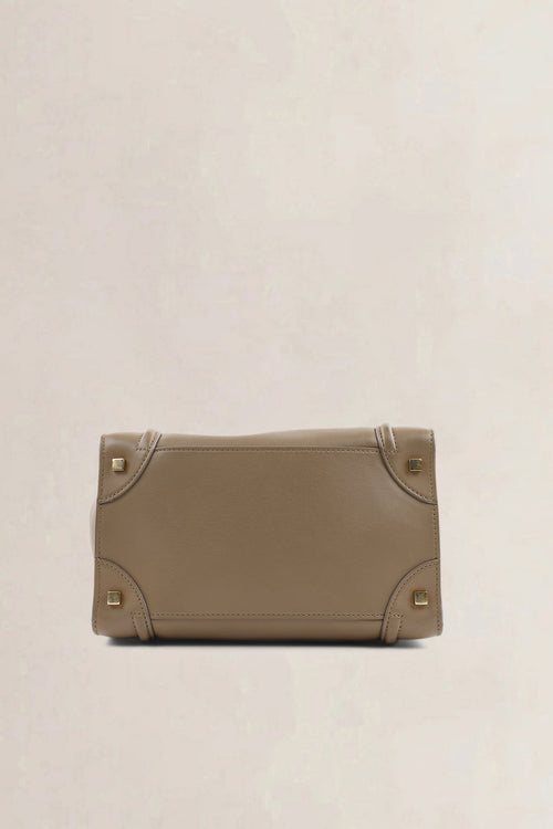 Sac Céline Luggage Mini en cuir taupe