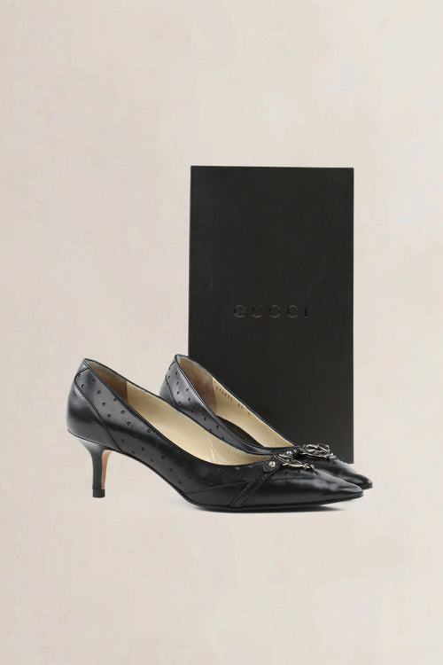 Escarpins kitten Gucci Tom Ford en cuir noir