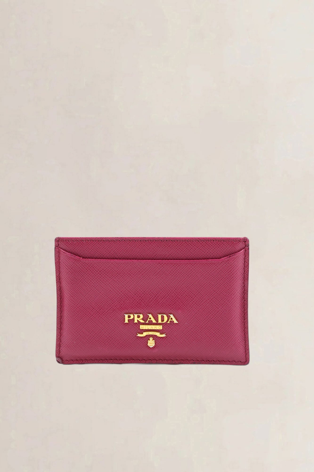 Prada Saffiano Cardholder fuchsia — preloved