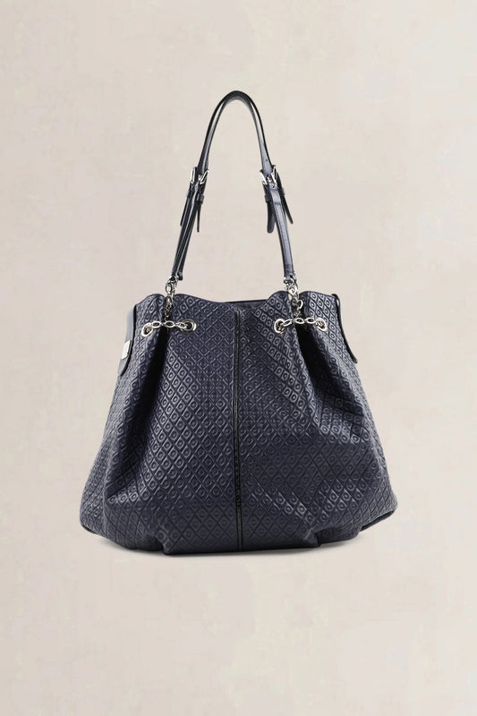 Tod's Navy Blue Leather Shoulder Bag