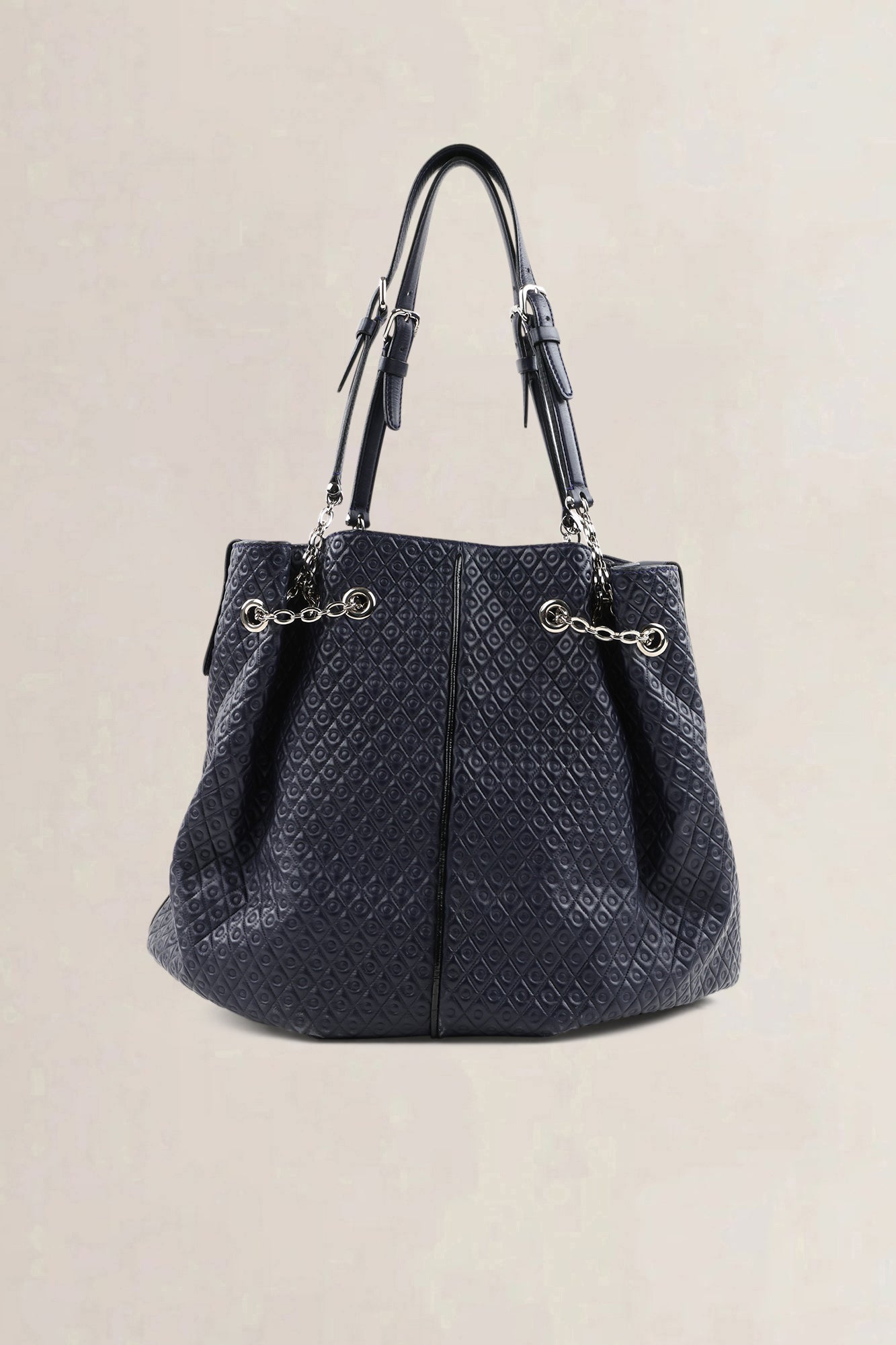Tod's Navy Blue Patent Shoulder Bag — preloved