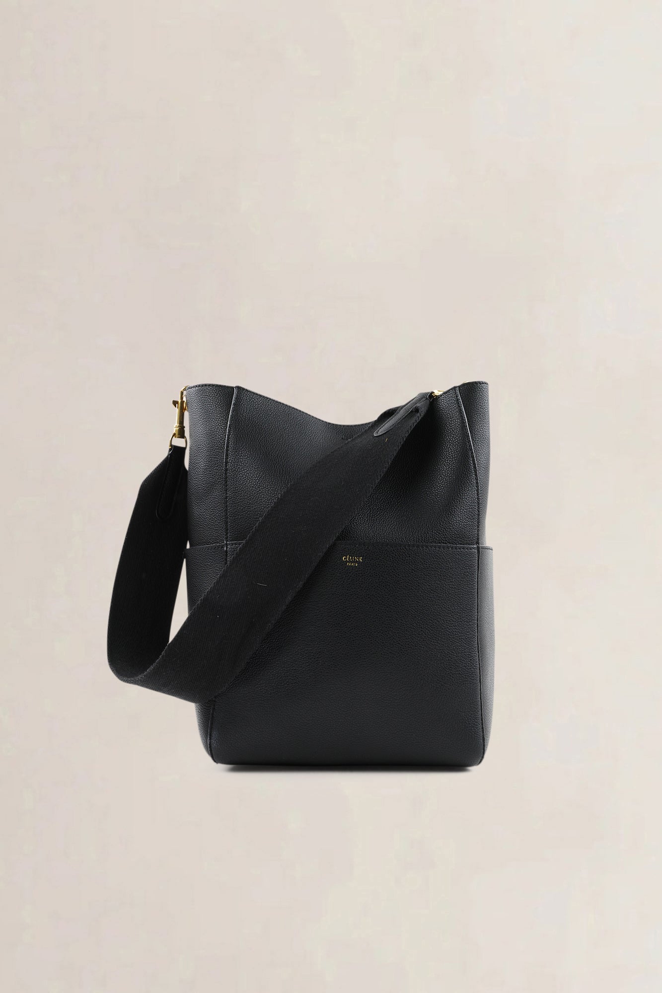 Céline Sangle Bucket Bag black calfskin — preloved