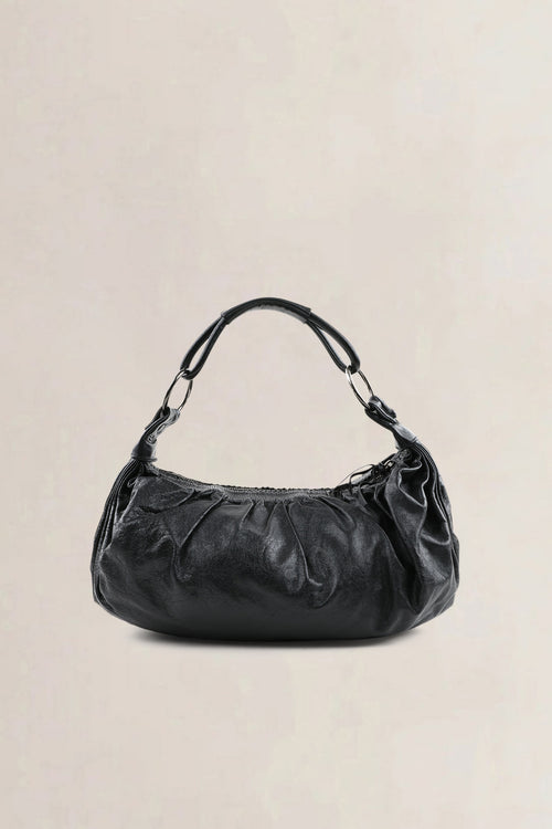 Sac à épaule Miu Miu en cuir noir