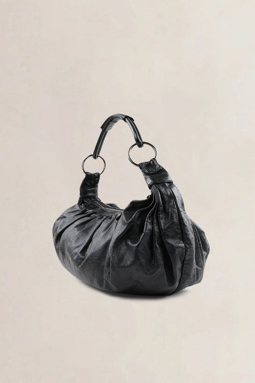 Sac à épaule Miu Miu en cuir noir