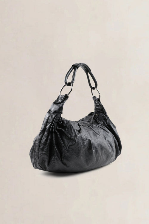 Sac à épaule Miu Miu en cuir noir